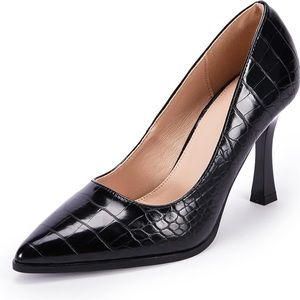 NEW Womens Classic Pointed Toe Pumps Slip On High Heels Dress Party Shoes